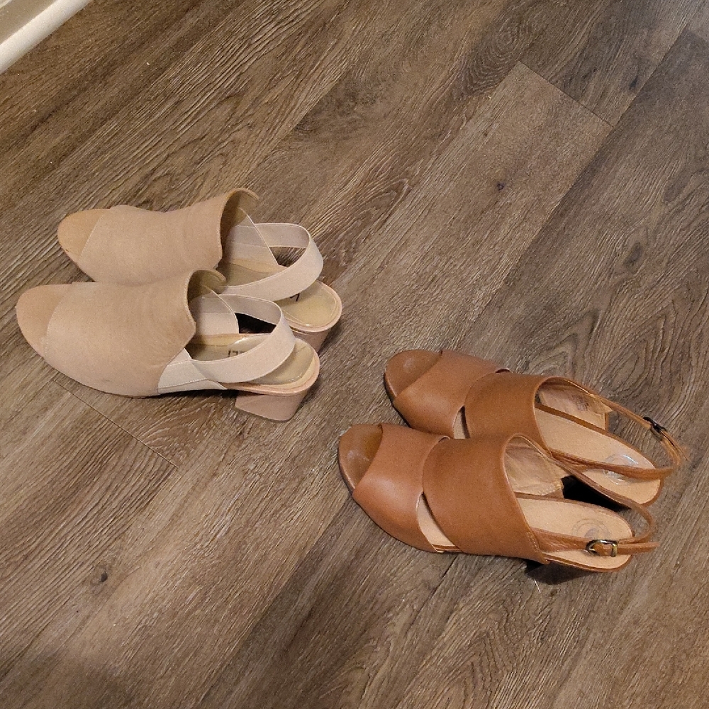 Vaneli Tan and Cream Sandals Minimalist Summer Style